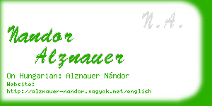 nandor alznauer business card